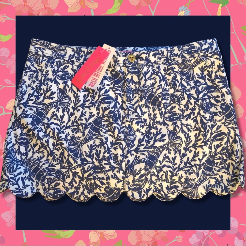 🍃🌸 Lilly Pulitzer Scallop Skort Sz 16 🌸🍃